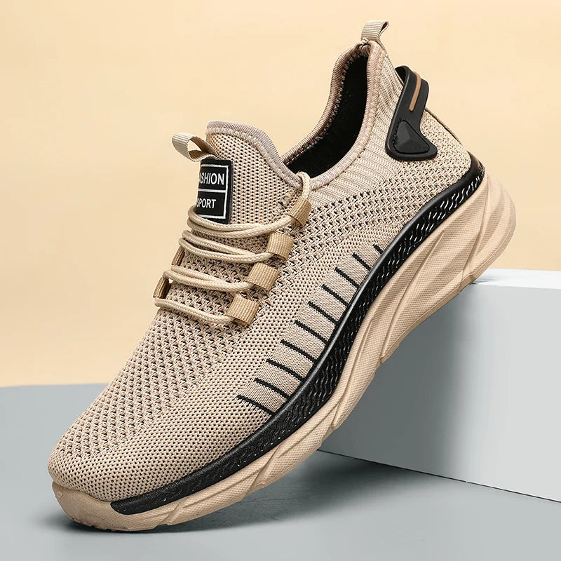 Zapatillas deportivas casuales para hombre, diseño cómodo de caña baja, ligeras, antideslizantes, con forro de malla transpirable.