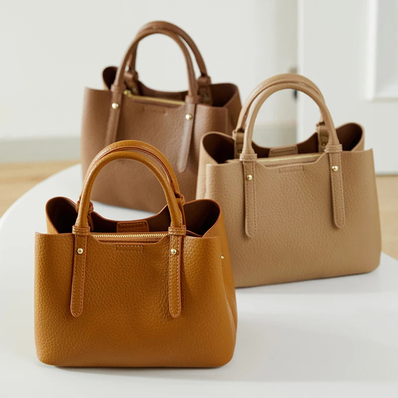 Bolsos de mano de PU para mujer, elegantes bolsos tote, diseño versátil, bolsos de uso diario, bolso de hombro compacto