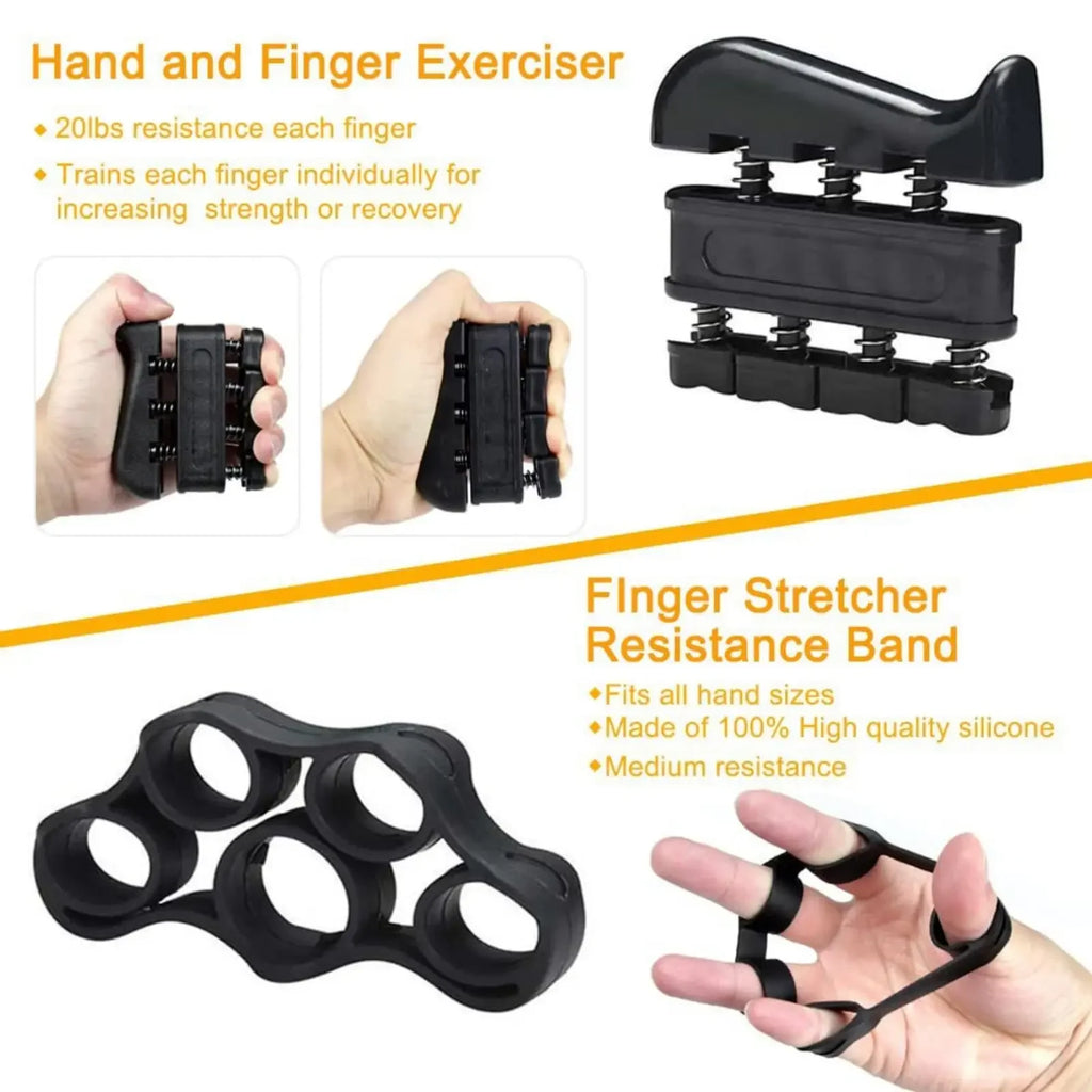 Entrenador de fortalecimiento de fuerza de agarre manual ajustable de 5 a 60 kg, juego completo con contador, ejercitador de muñeca, antebrazo y mano para fortalecer los músculos.