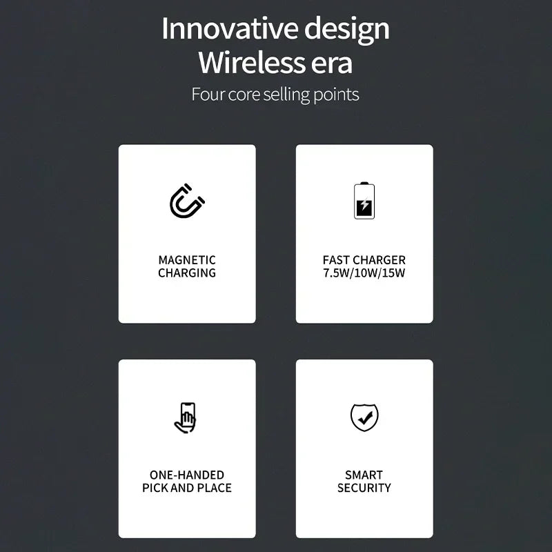 Cargador inalámbrico magnético 3 en 1, estación de carga rápida para MagSafe iPhone 16~12 Pro Max iWatch 10/9/8/7/6/5/4/3/2 SE AirPods Pro