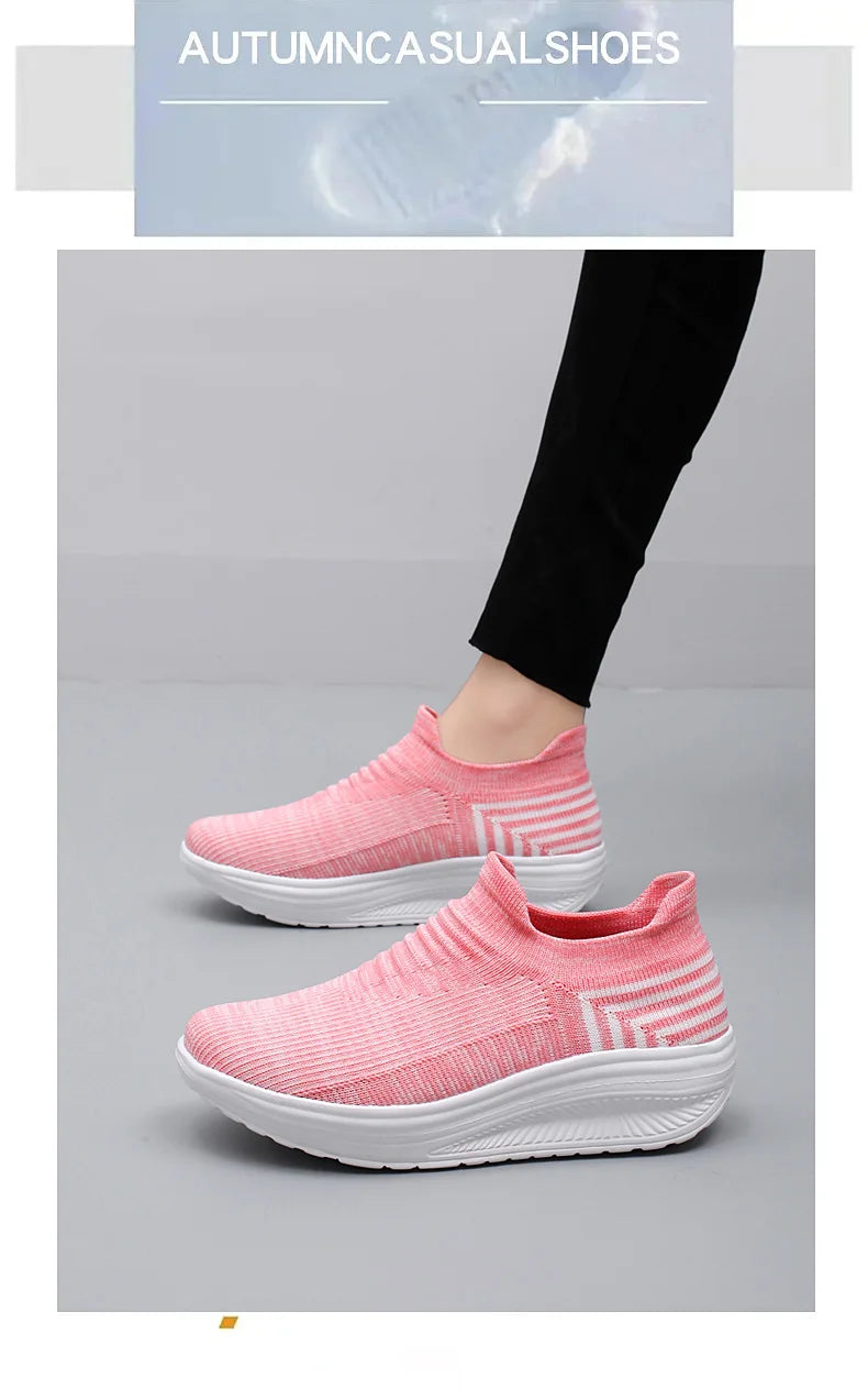 Zapatos para mujer Primavera Otoño Transpirables Moda Zapatillas Plataforma Zapatillas Casuales para Mujer Zapatos Mocasines Caminar Zapatos De Mujer
