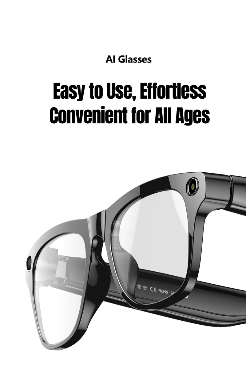 Gafas inteligentes 4K HD con IA, fotocromáticas, multifunción, Bluetooth, llamadas, asistente de voz, reproductor de música, traductor y cámara.