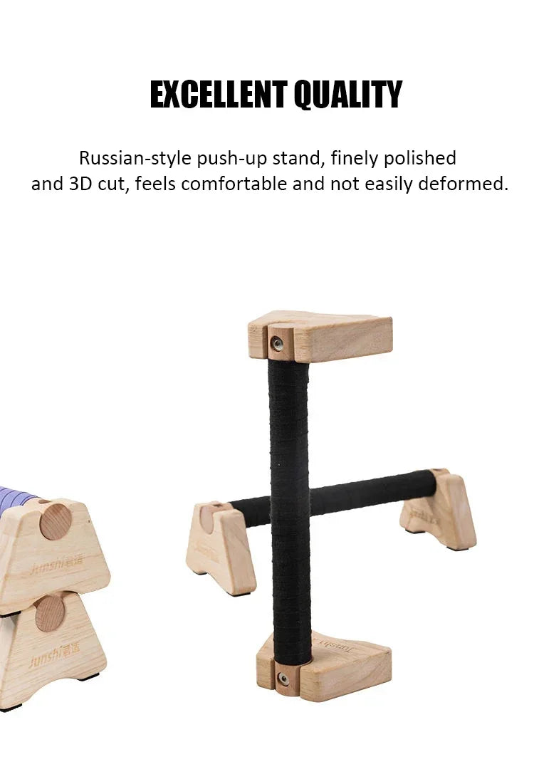 1 par de soportes de madera para barras de flexiones, barra de flexiones para gimnasio, tabla de ejercicios de fitness, entrenamiento de culturismo, barra paralela para parada de manos