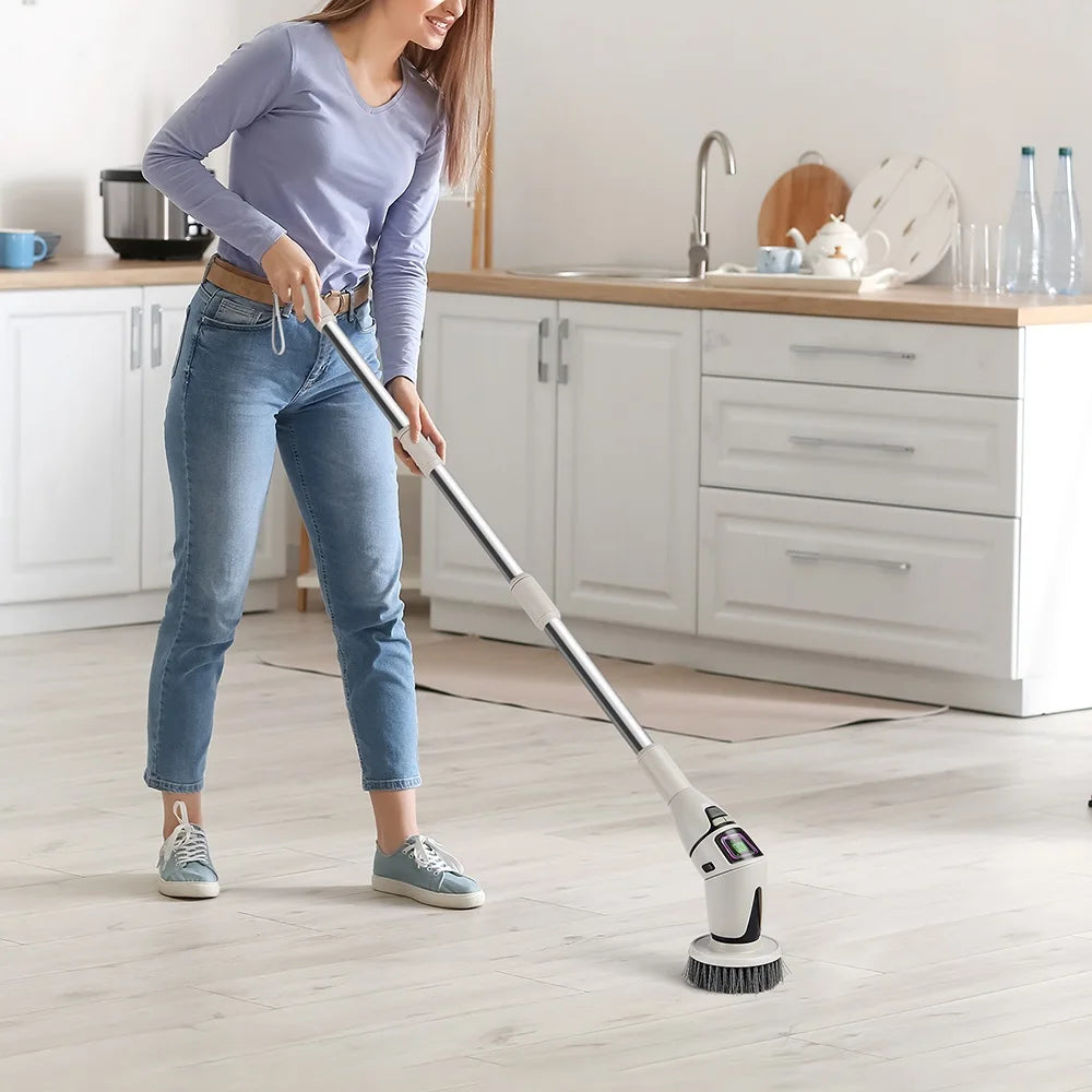Cepillo de limpieza eléctrico 10 en 1, cepillo de limpieza eléctrico inalámbrico, cepillo de limpieza giratorio, cepillo de limpieza para ducha, cocina, baño y hogar.
