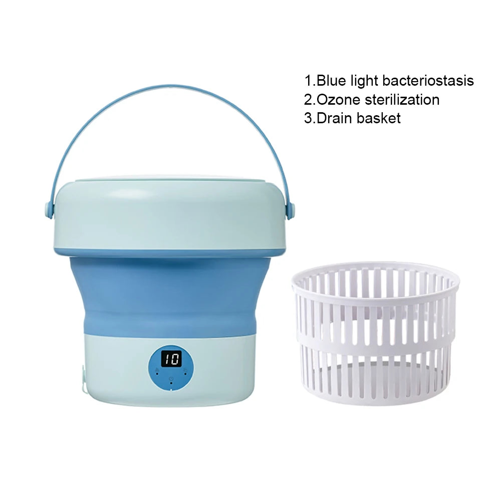 Lavadora portátil plegable de 6L y 11L con centrifugadora para ropa, ropa interior y calcetines, ultrasónica, para viajes y hogar. Mini lavadora de 110V y 220V.