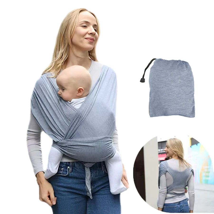 Mochila portabebés ergonómica para recién nacidos con correas tipo mochila, ideal para la crianza al aire libre, con soporte en forma de X y cómoda.