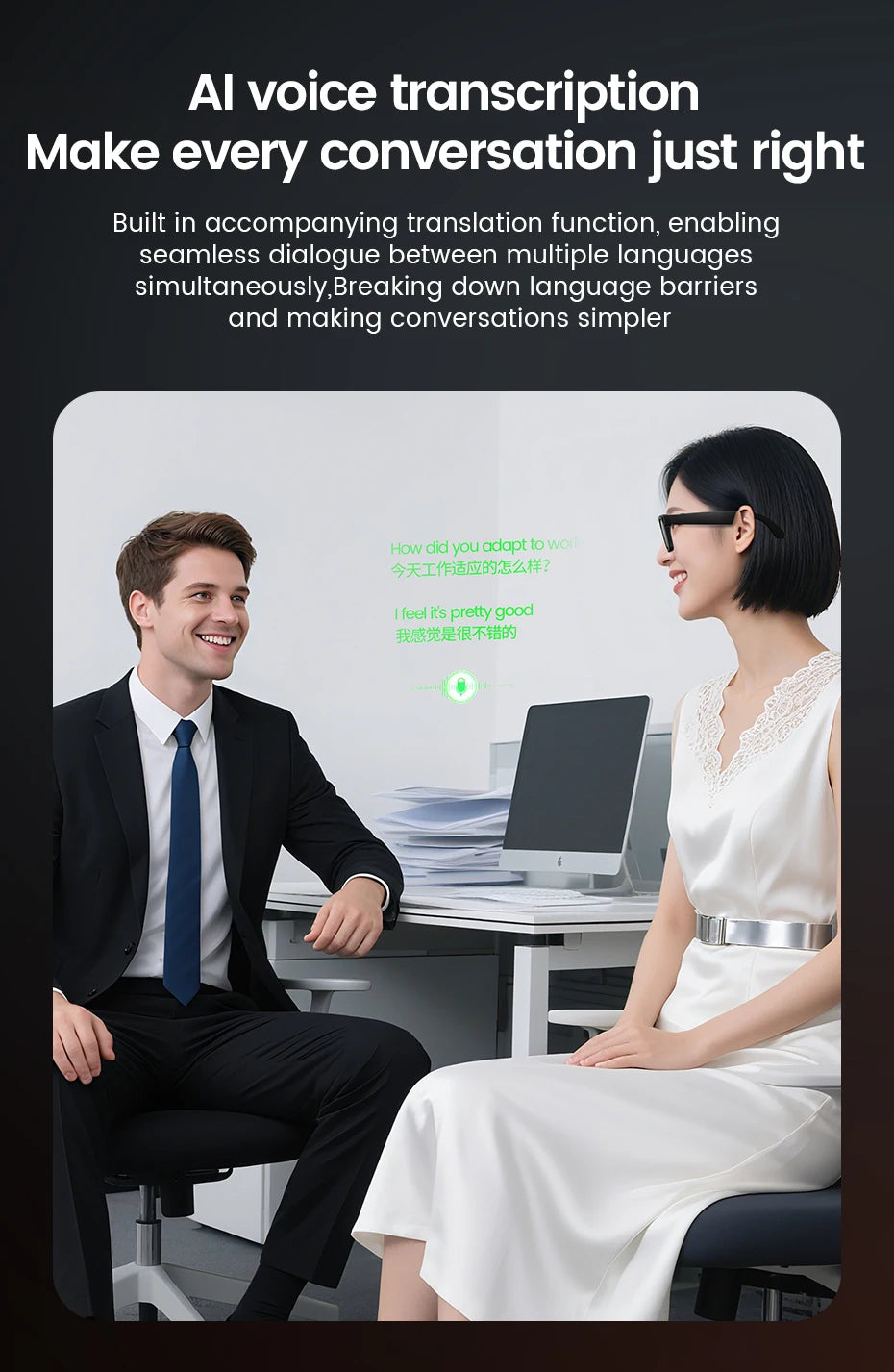 Gafas inteligentes 2026 800W HD Foto Video Grabación IA Traducción Lentes fotocromáticas táctiles Llamadas Bluetooth Música Gafas multifunción