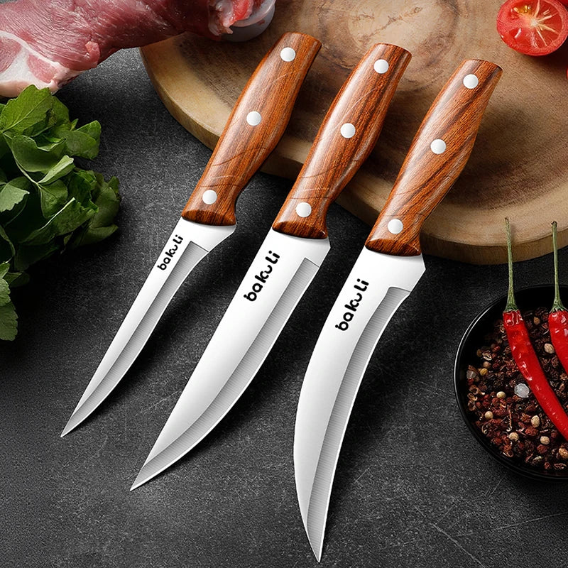 Nuevo cuchillo deshuesador profesional, cuchillo de chef con hoja ultra afilada de acero inoxidable de alto contenido de carbono para herramientas especiales de cocina de carnicero.