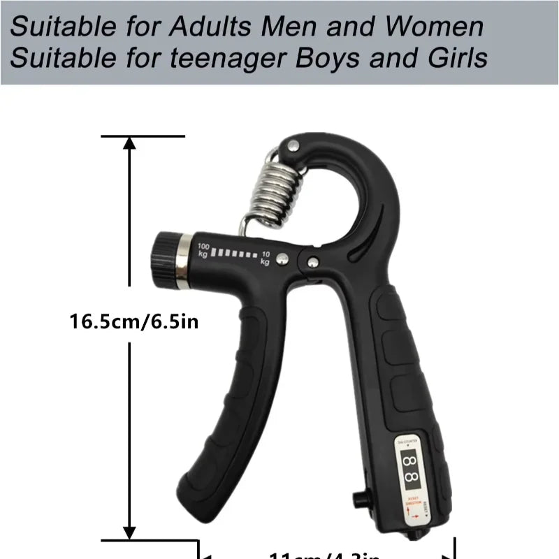 Fortalecedor de agarre manual ajustable de 10 a 100 kg, entrenador de agarre manual con contrapeso, ejercitador de muñeca, antebrazo y mano para el desarrollo muscular.