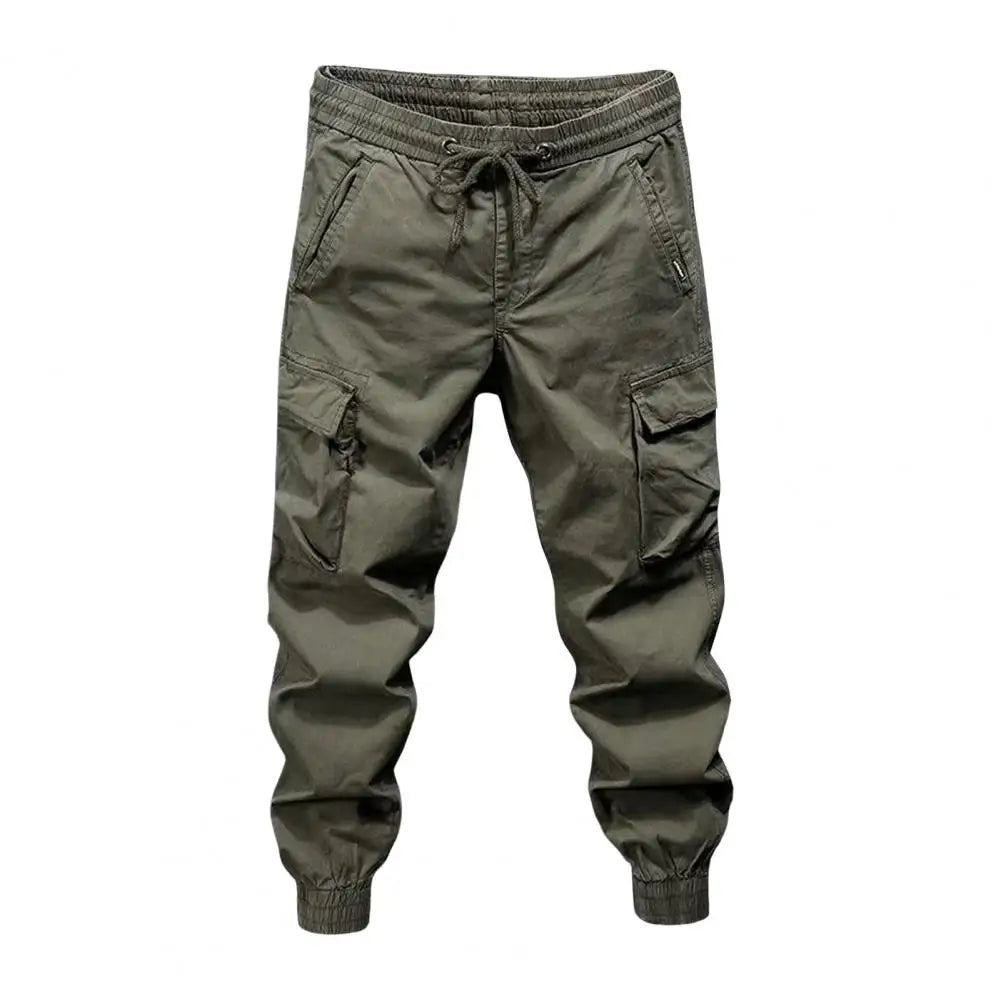 Pantalones deportivos para hombre, tallas M-5XL, estilo cargo, con cordón.