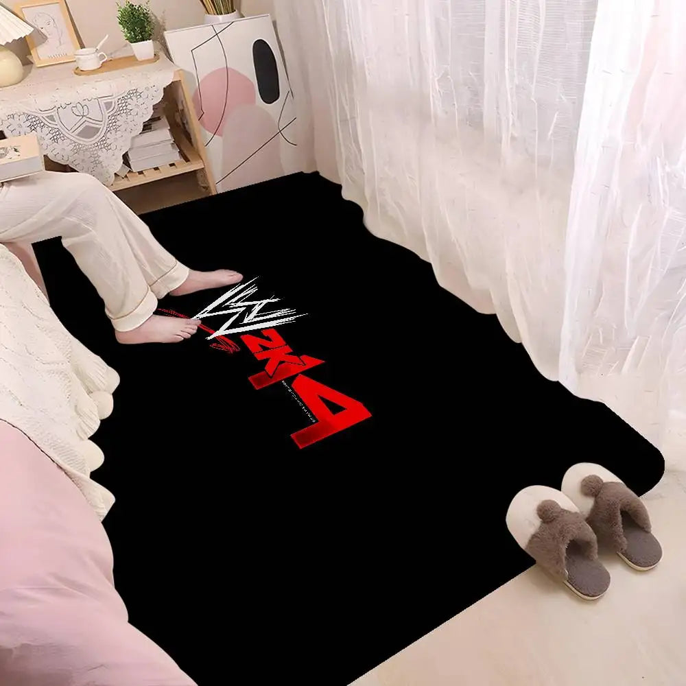 Alfombra de dormitorio y baño retro con diseño de estrella de lucha libre de la WWE.