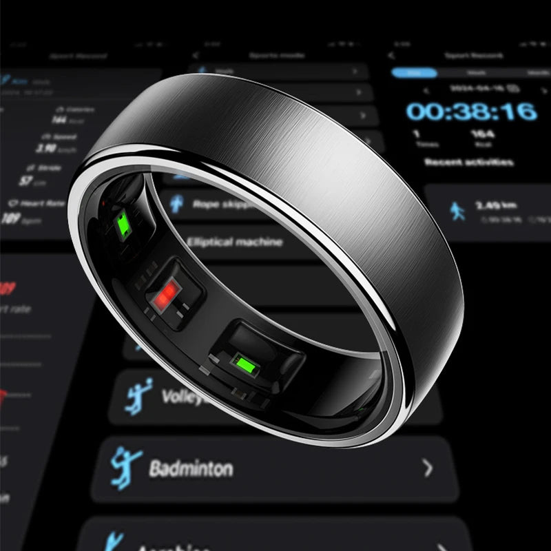 Nuevo anillo inteligente impermeable R10 con monitor de salud para hombres y mujeres, monitor de salud y sueño, anillos inteligentes con modos multideporte y aplicación QRing.