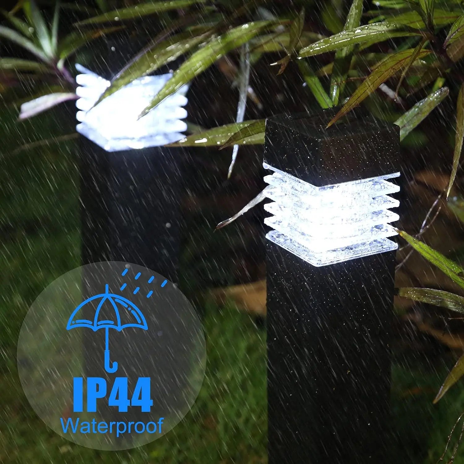 Luces solares para jardín, luces solares LED para caminos exteriores, iluminación paisajística impermeable IP65 para decoración de patios traseros, senderos y entradas de vehículos.