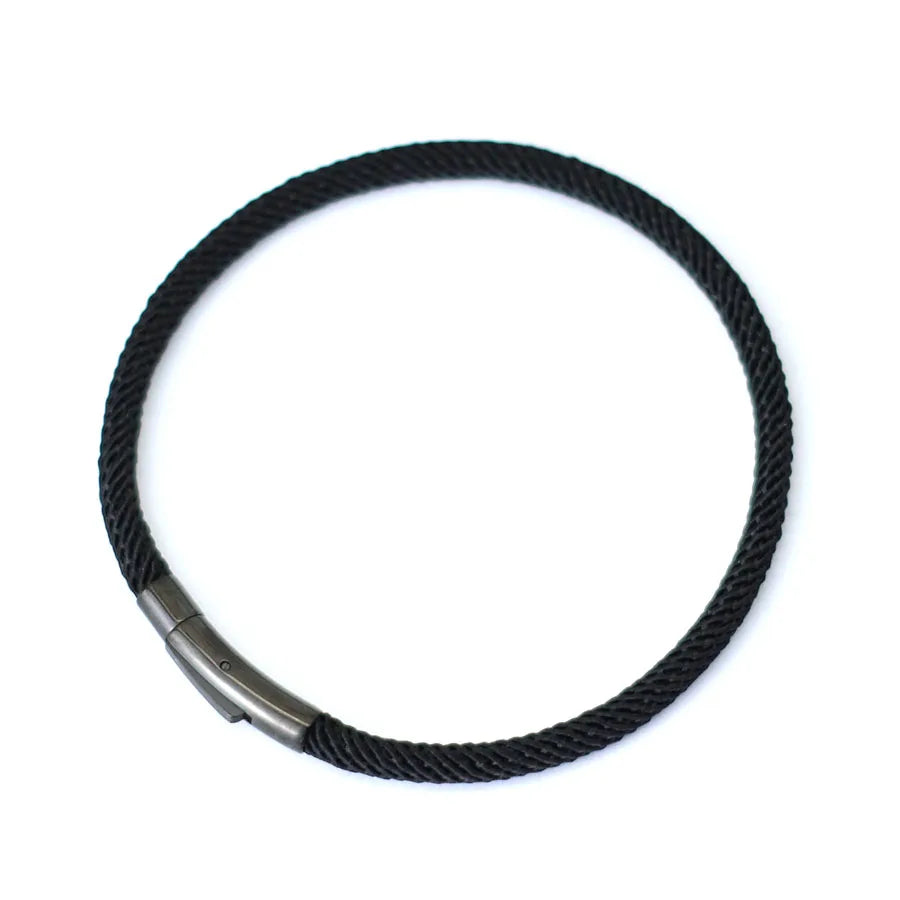 Pulsera minimalista elegante de cuerda para hombre, grado A, rosca de 4 mm