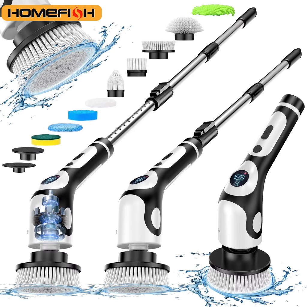 Cepillo de limpieza eléctrico multifuncional HOMEFISH, recargable por voz.