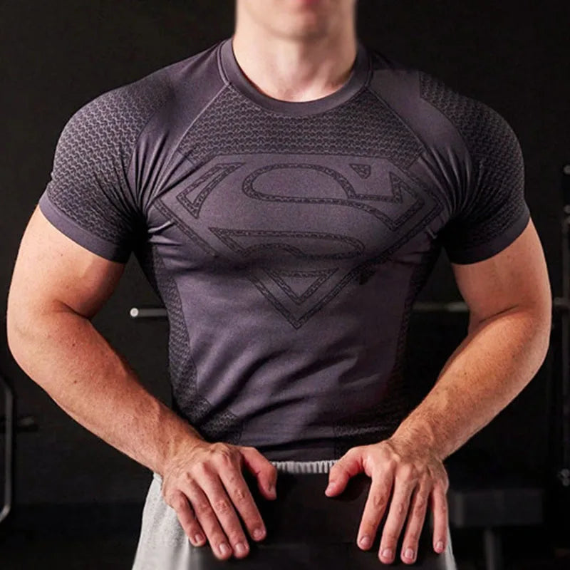 Camiseta deportiva de secado rápido y alta elasticidad para hombre