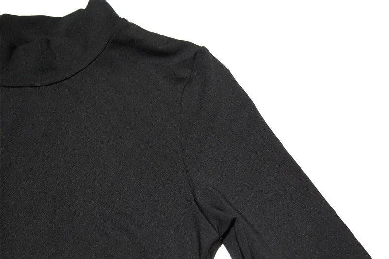 Bodysuits de manga larga con cuello alto para mujer, ideales para otoño, salidas nocturnas, fiestas y eventos informales.