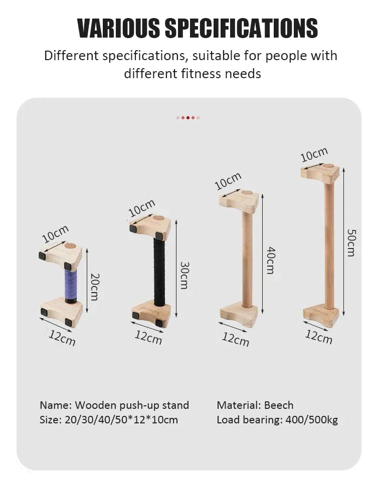 1 par de soportes de madera para barras de flexiones, barra de flexiones para gimnasio, tabla de ejercicios de fitness, entrenamiento de culturismo, barra paralela para parada de manos