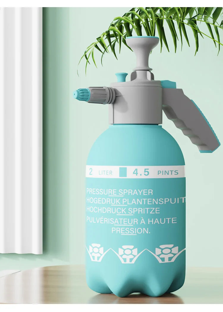 Regadera con mango extendido, pulverizador manual de presión de aire, regadera para plantas, maceta con pulverizador reforzado de presión de aire.