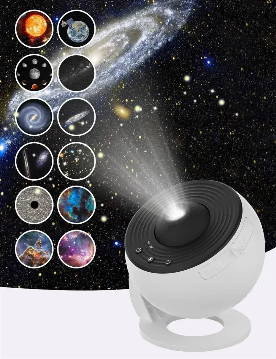 Nuevo proyector de estrellas Galaxy Light 13 en 1 Planetario con rotación de 360°
