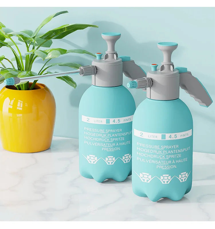 Regadera con mango extendido, pulverizador manual de presión de aire, regadera para plantas, maceta con pulverizador reforzado de presión de aire.