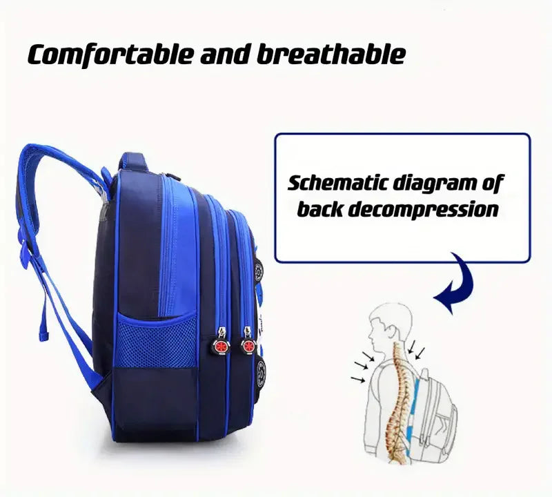 Mochila infantil personalizada con diseño de coche 3D para niño, divertida mochila escolar de dibujos animados para niños, mochila elegante para niños, duradera e impermeable.