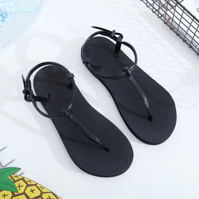 Chanclas Zapatos para mujer Sandalias Verano 2024 Pantuflas Sandalias planas Sandalias planas de lujo para mujer Chanclas romanas Sandalias Sandalias deslizantes