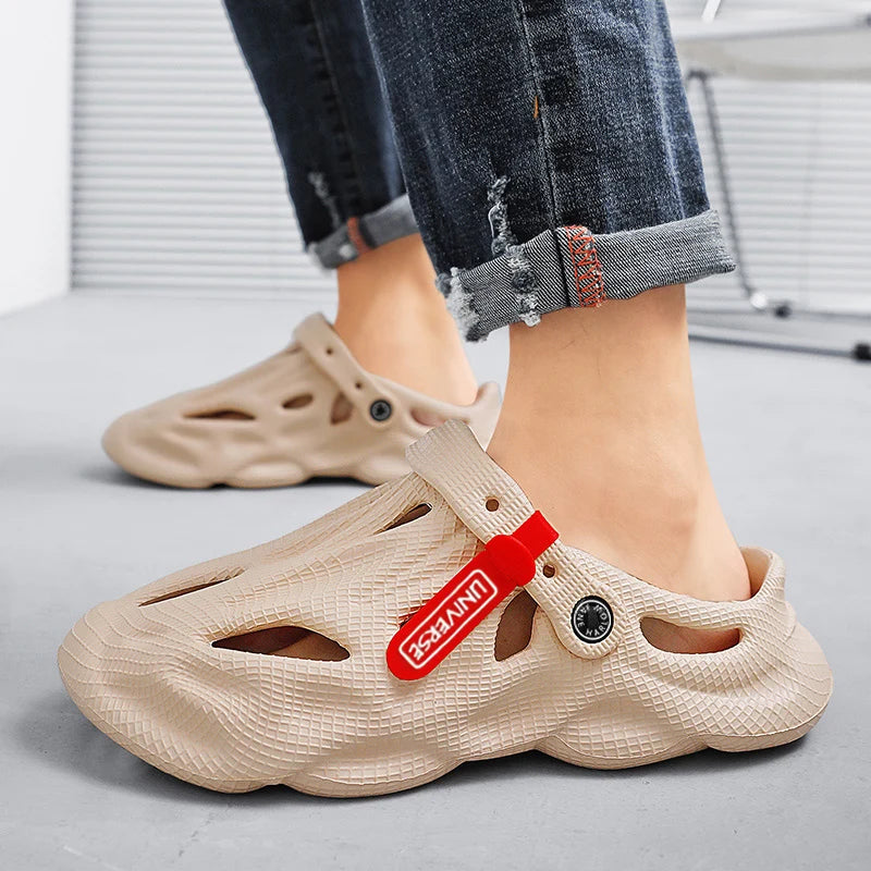 Pantuflas de verano para hombre, cómodas sandalias de plataforma para exteriores 2023, chanclas de playa, sandalias para hombre para interiores, calzado para el baño.