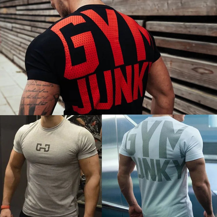 Camiseta de moda para hombre, tops para hombre, ropa de verano para fitness