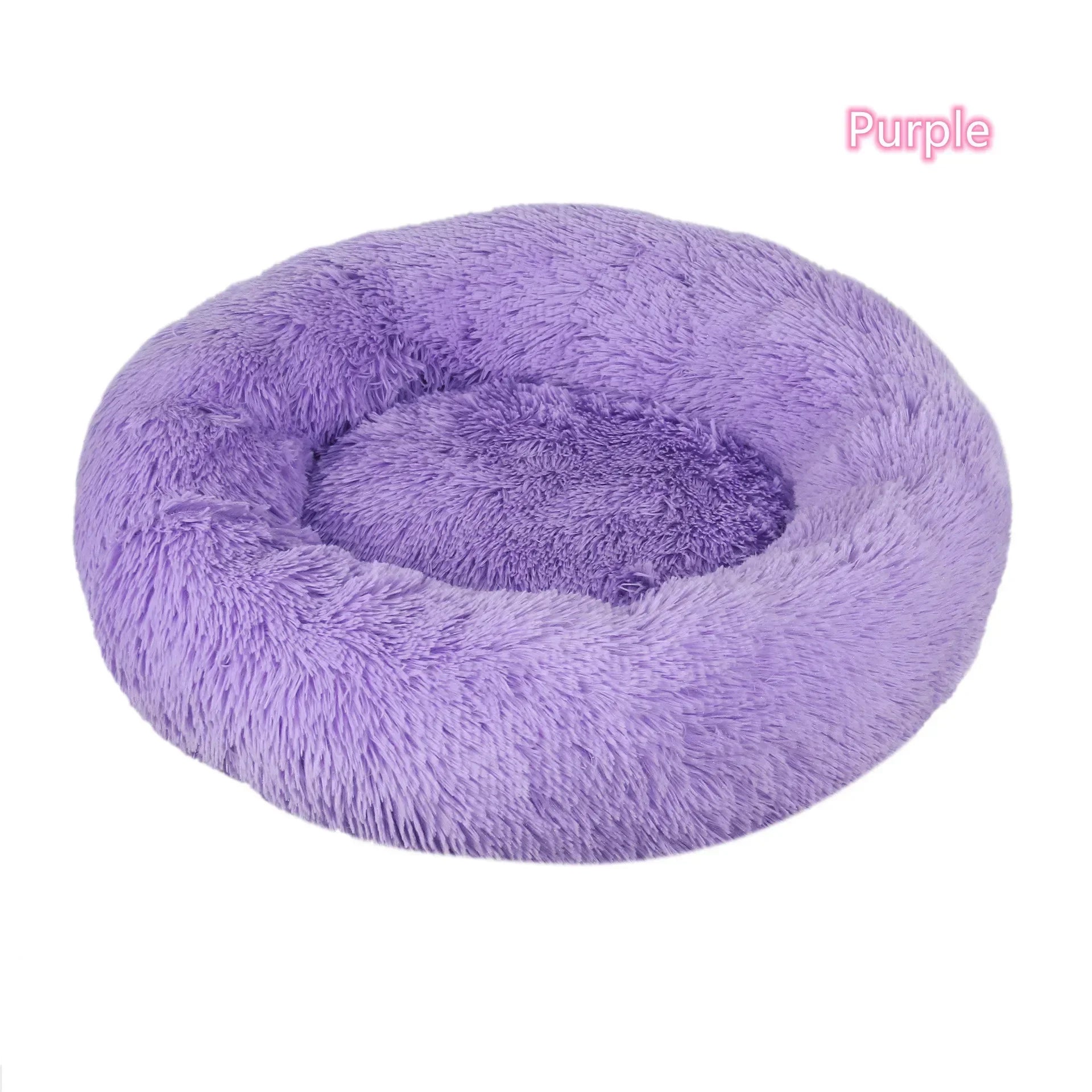 Cama para gatos de pelo largo ultrasuave, de felpa lavable, cama relajante tipo donut, cómoda y funcional.
