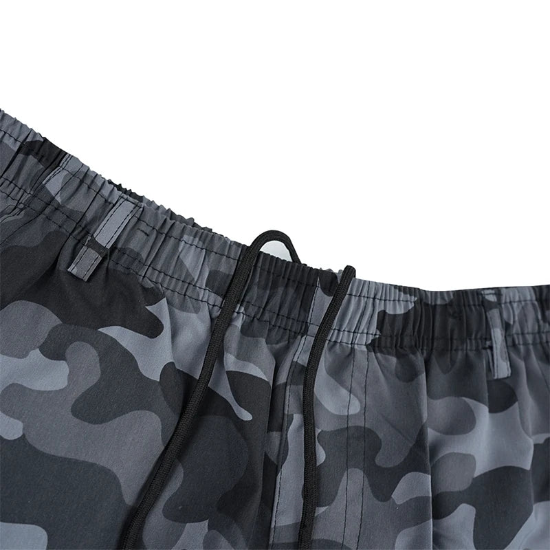 Pantalones cortos tácticos de camuflaje para hombre, de verano, con bolsillos cargo, estilo militar, informales, para senderismo, pesca y viajes.