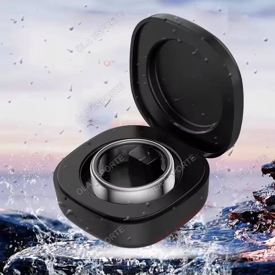 Anillo inteligente R10 con base de carga para hombres y mujeres. Monitorización de la salud, el sueño y la frecuencia cardíaca. Resistencia al agua IP68 y 5ATM. Modo multideporte