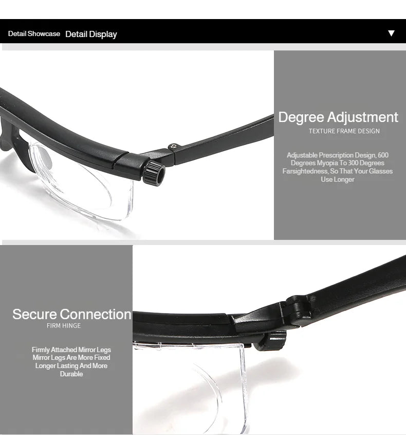 Gafas inteligentes para la presbicia, enfoque ajustable, miopía, ortóptica, gafas para la presbicia, enfoque variable, gafas para leer a distancia.