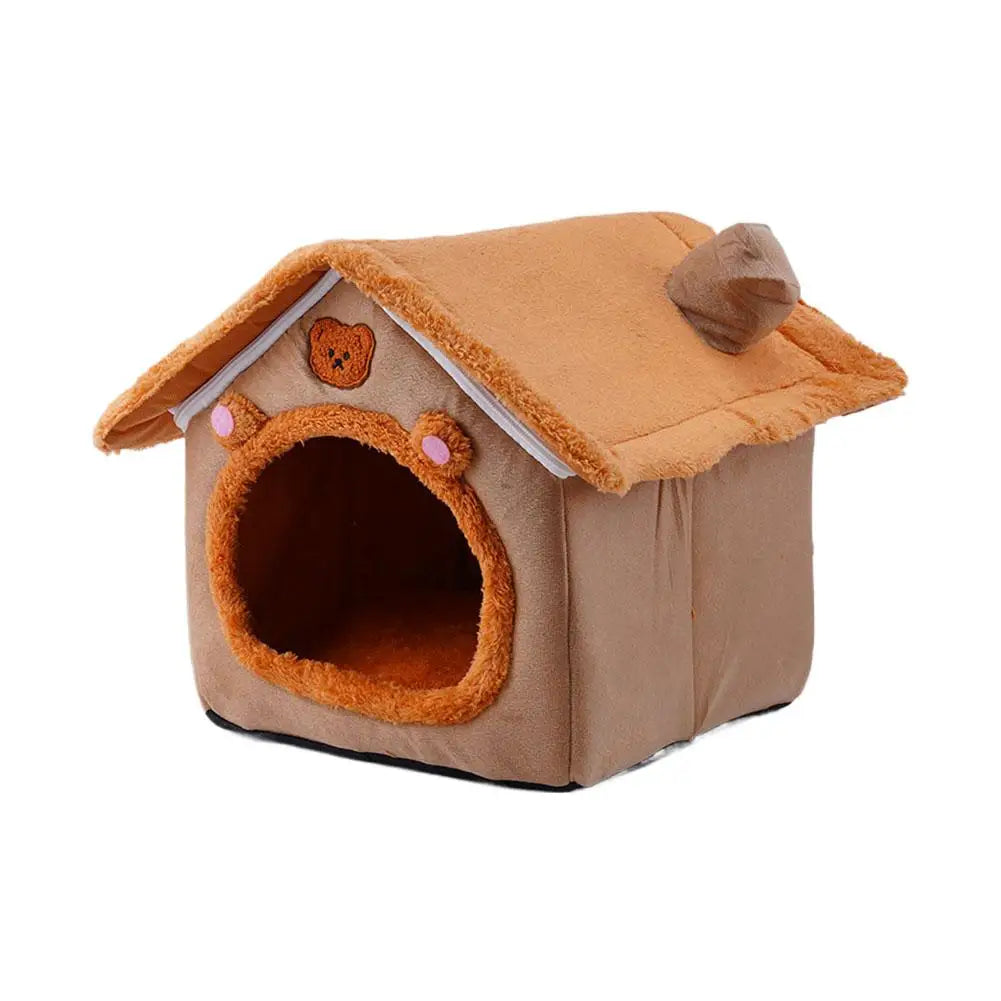 Casa para mascotas Cama para gatos Cueva para perros Caseta Saco de dormir cálido Tienda acogedora Cojín suave para cachorros Esterilla Suministros de invierno para interiores