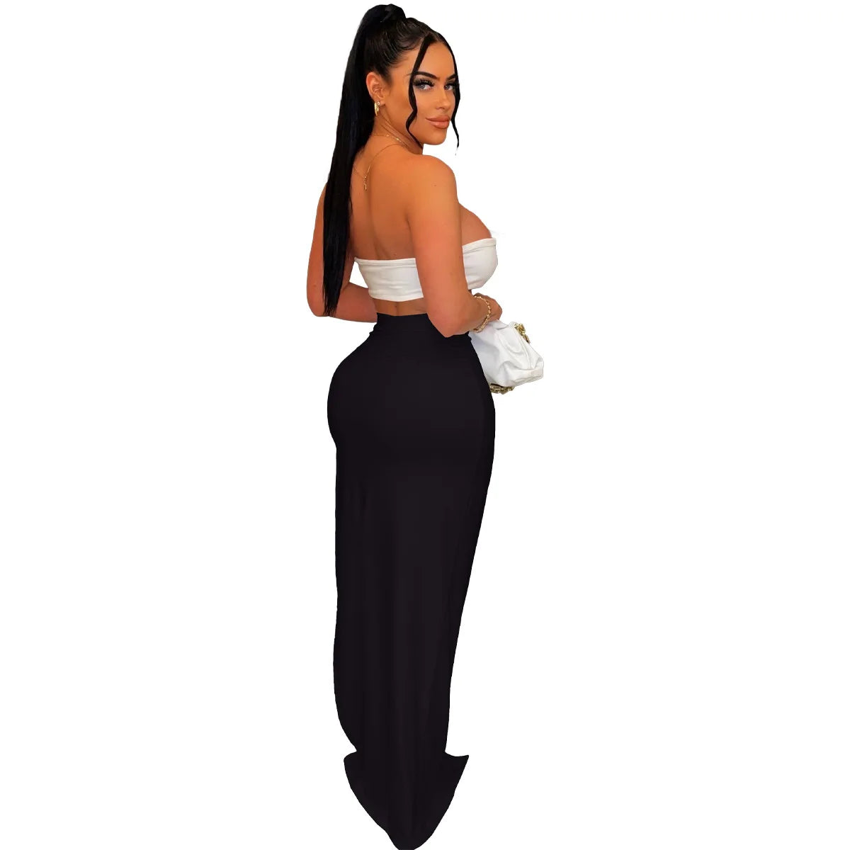 Traje de falda asimétrico y sexy para mujer, estilo casual europeo y americano, ideal para la playa.