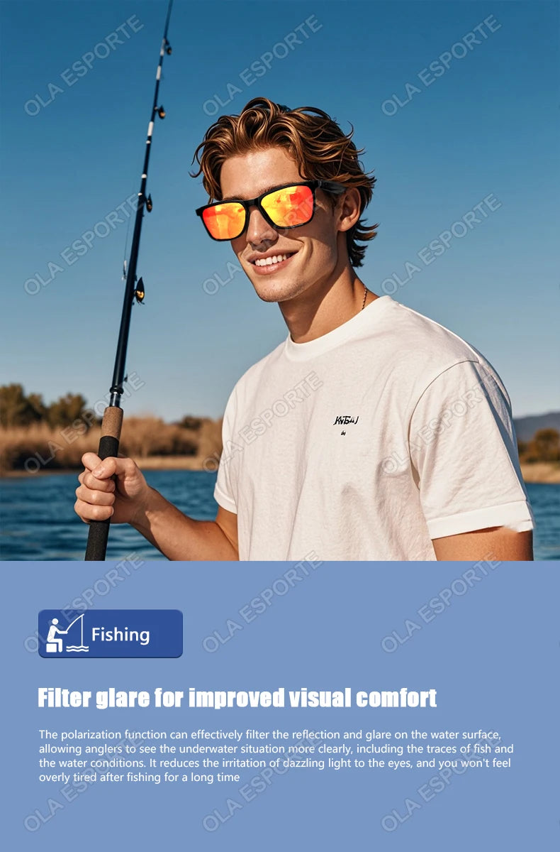 Gafas inteligentes Hot GS05 para hombre 2 en 1 con protección UV, portátiles, polarizadas, con filtro de luz azul, montura negra y lentes blancas. Gafas de sol con función de música.