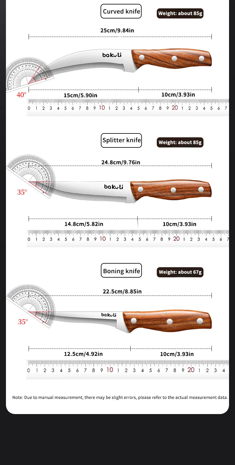 Nuevo cuchillo deshuesador profesional, cuchillo de chef con hoja ultra afilada de acero inoxidable de alto contenido de carbono para herramientas especiales de cocina de carnicero.