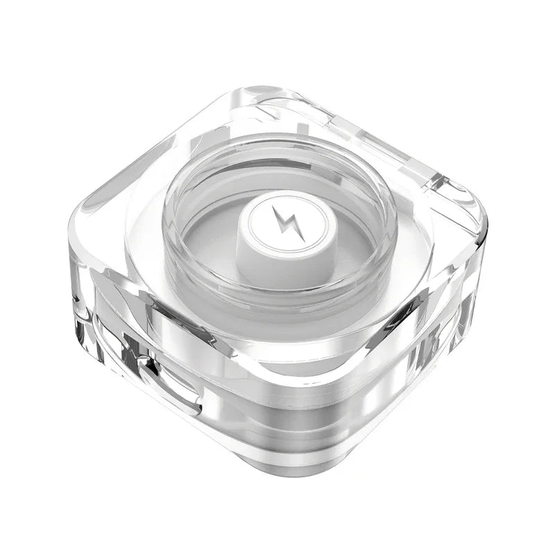 Caja de carga para anillo inteligente de 3,7 V y 200 mAh sin cable de carga. Cargador con activación automática. Transparente con luz LED.