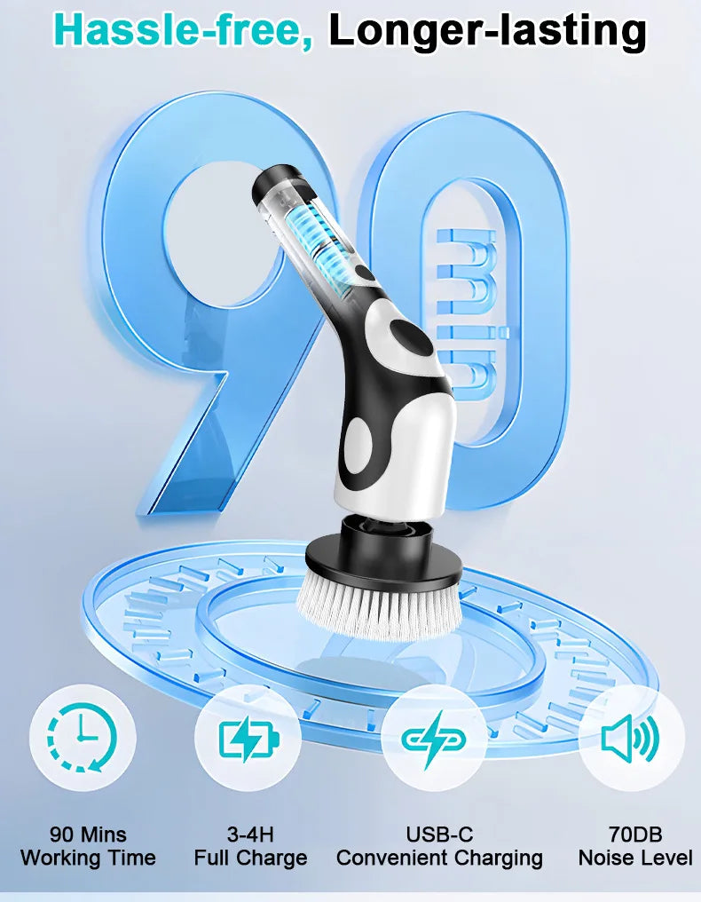 Cepillo de limpieza eléctrico multifuncional HOMEFISH, recargable por voz.