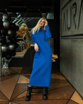 Vestido largo de punto holgado con capucha para mujer, ideal para otoño e invierno. Vestido de terciopelo con capucha, estilo casual, con detalles de costura. Vestido cálido.