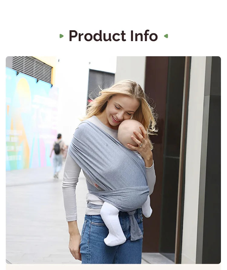 Mochila portabebés ergonómica para recién nacidos con correas tipo mochila, ideal para la crianza al aire libre, con soporte en forma de X y cómoda.