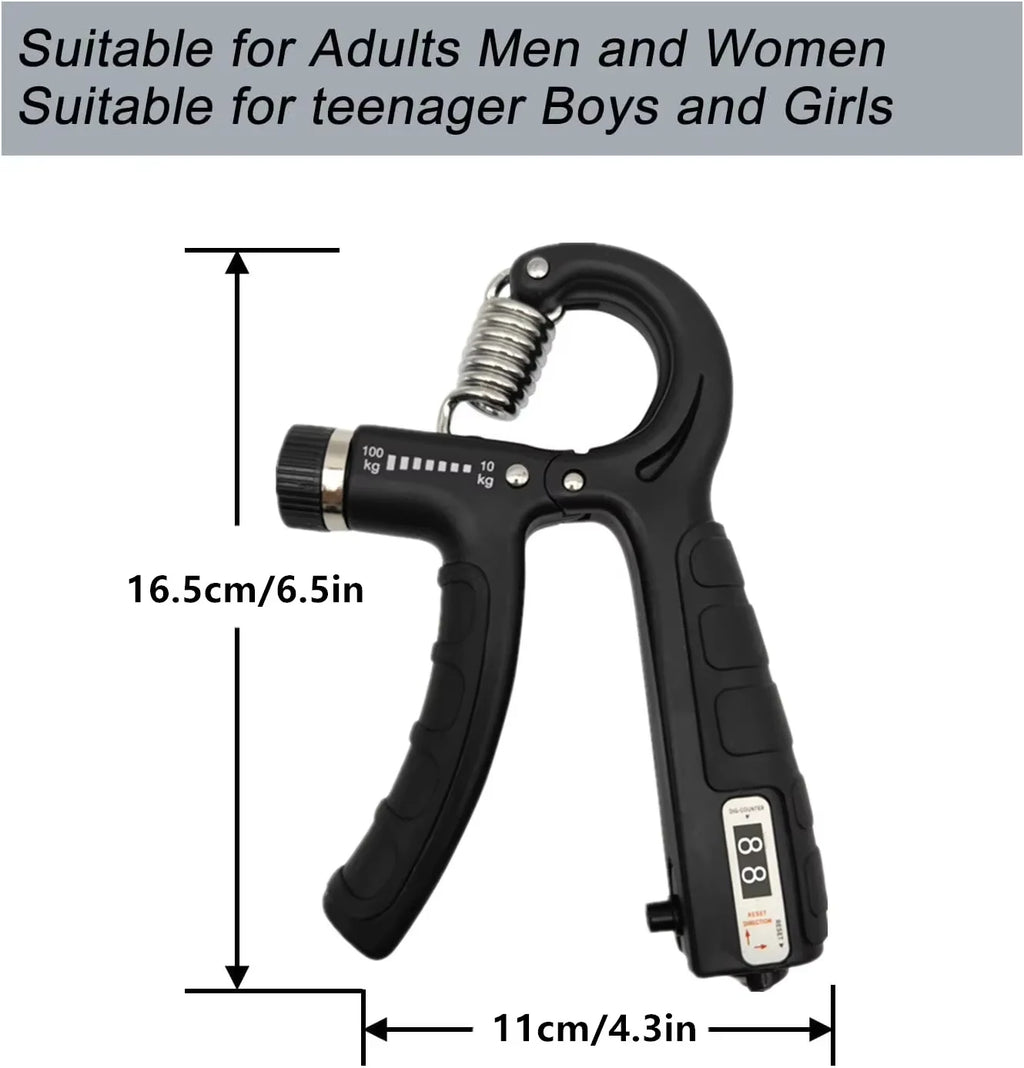 Fortalecedor de agarre manual ajustable de 10 a 100 kg, entrenador de agarre manual con contrapeso, ejercitador de muñeca, antebrazo y mano para el desarrollo muscular.