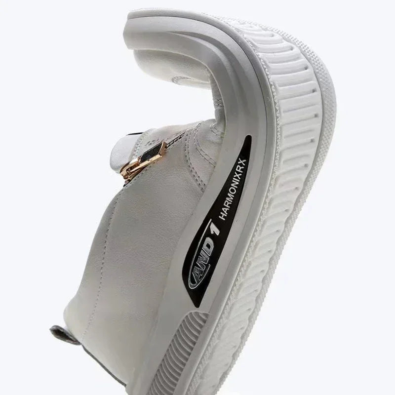 Zapatos casuales de cuero para hombre, mocasines con cremallera, zapatillas de marca de lujo para hombre, cómodos, casuales, mocasines, zapatos para conducir al aire libre.