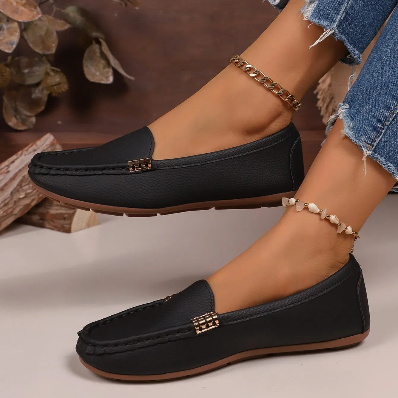 Zapatos de mujer tipo mocasín 2025, nuevos y ligeros, para mujer, zapatillas deportivas casuales y cómodas, zapatos planos tipo bailarina sin cordones para mujer.
