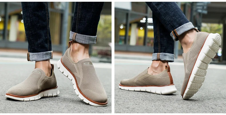Zapatillas deportivas para hombre, mocasines ligeros de verano, transpirables, de malla, para hombre, calzado casual.