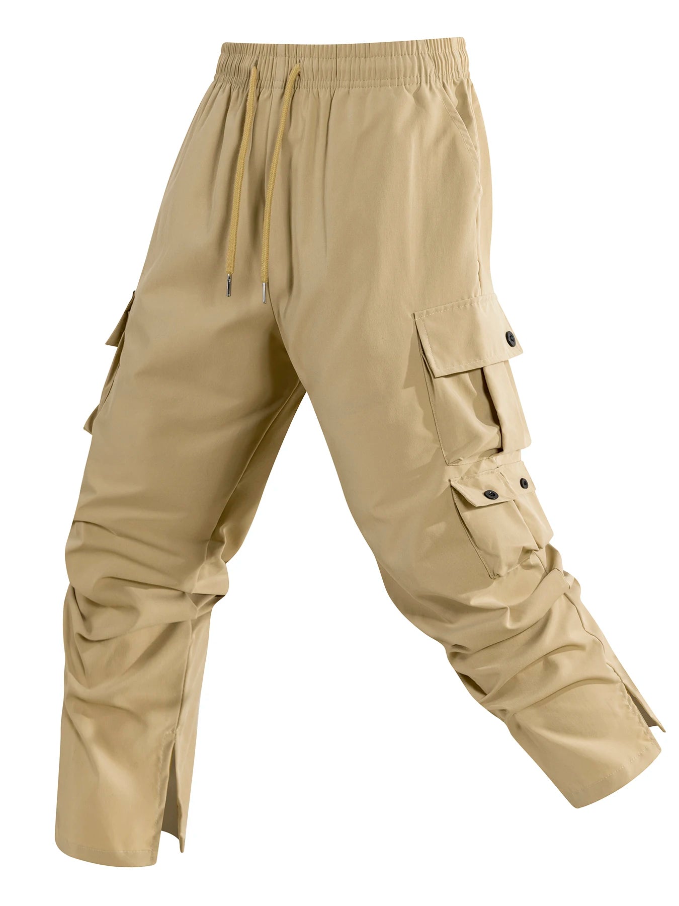 Pantalones cargo casuales para hombre, pantalones tácticos largos con múltiples bolsillos, pantalones casuales holgados para hombre, pantalones deportivos para exteriores, pantalones rectos para hombre.