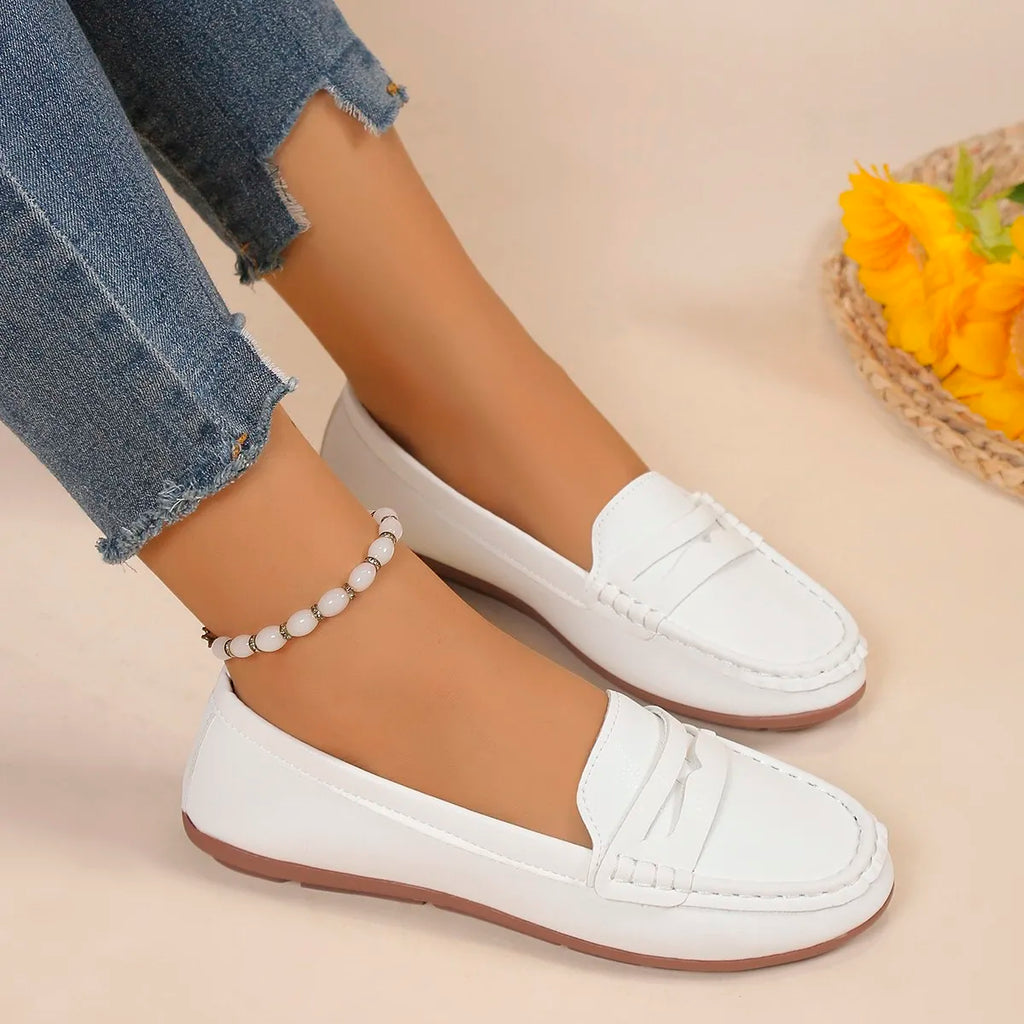Zapatos planos para mujer, cómodos, ligeros, a la moda, mocasines, ideales para primavera y otoño, zapatillas casuales de suela fina, zapatos para exteriores para mujer.