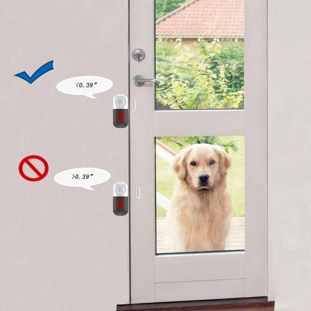 Alarma antirrobo con sensor magnético, detector de alta potencia, sistema magnético para puertas alimentado por batería, sensor inalámbrico inteligente para ventanas.