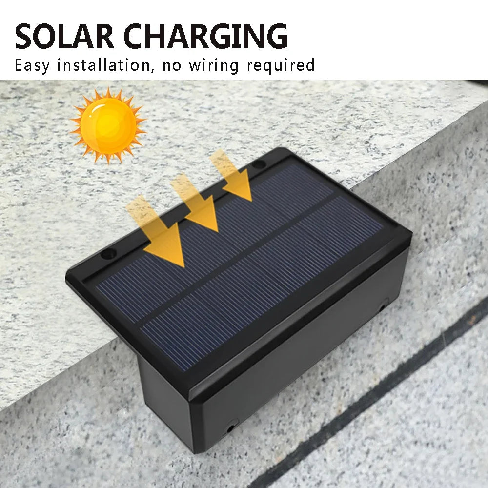 Luces solares LED para jardín, potentes y brillantes, para exteriores, con luz solar directa, IP65, lámpara de pared impermeable para patio, jardín, balcón y valla.