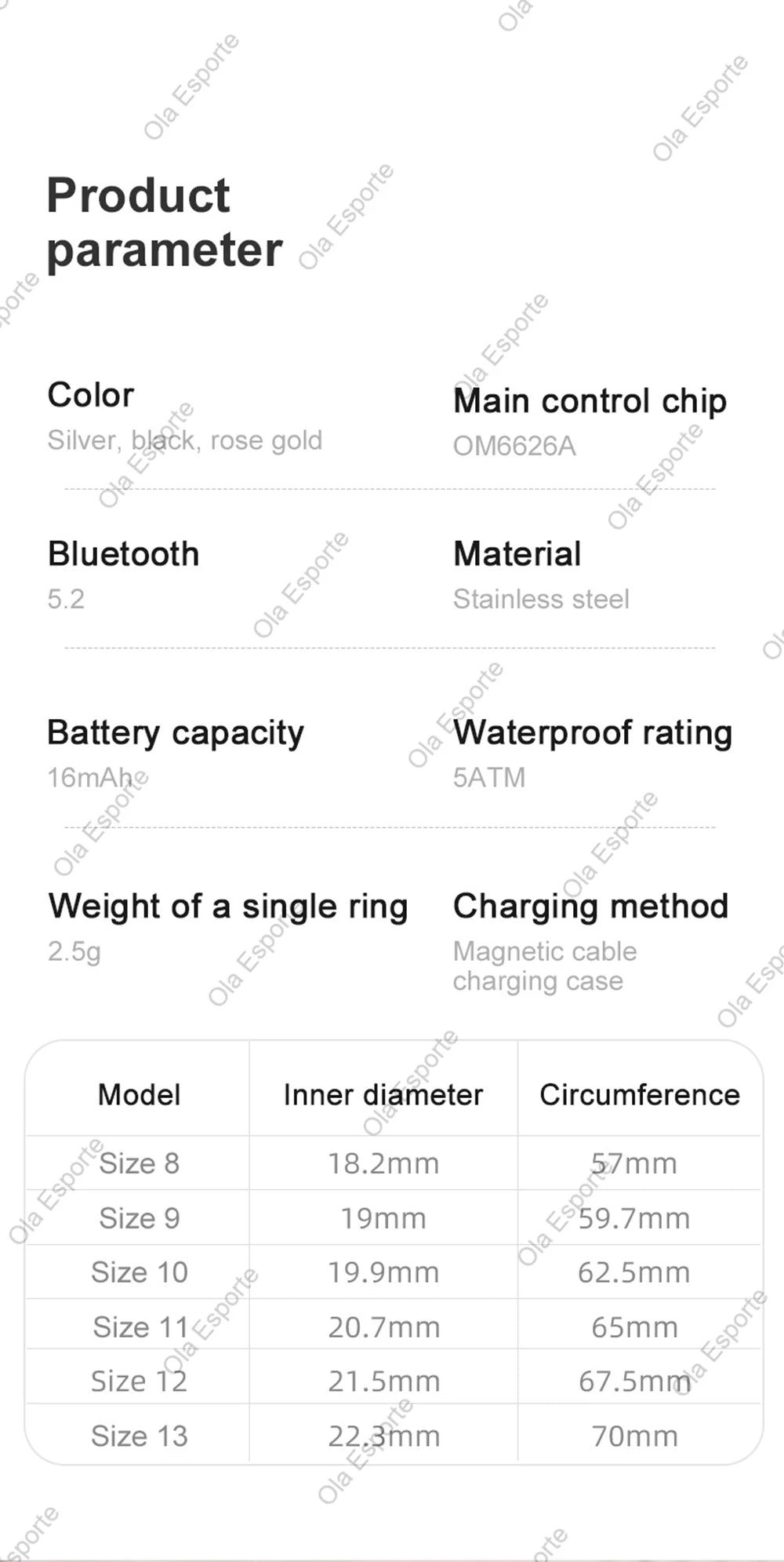 Anillo inteligente 2026 con pantalla táctil, carga inalámbrica, control inteligente, gestor de salud y resistencia al agua de 5 ATM para hombres y mujeres. Nuevos anillos.